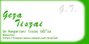 geza tiszai business card